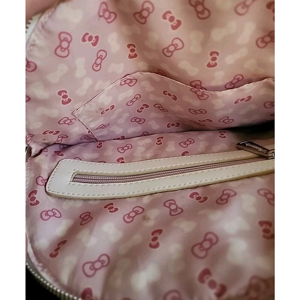 Hello Kitty Loungefly Patch Work Backpack Mini Ba… - image 5